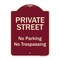 Signmission Designer Series-Private Street No Parking Or Trespassing, 24" x 18", BU-1824-9771 A-DES-BU-1824-9771 - alternate 1